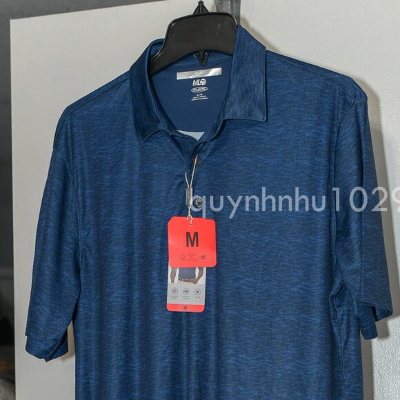 Greg Norman Men's ML75 Polo in blue - Picture 5 of 7